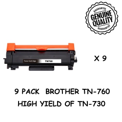 BESTONER 9 Pack Brother Tn760/tn-760/tn760/tn 760/tn730 Compatible Toner Cartridge Brother Dcp-L2550 Hl-L2350Dw L2370Dw L2390Dw Mfc-L2710Dw