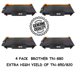 BESTONER 4 Pack Brother Tn880/tn-880/tn880/tn 880/tn850 Compatible Toner Cartridge Brother Hl-L6200 L6300 L5100 Mfc-L5700 L5800 L6800 Dcp-5500 L5600