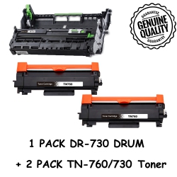 BESTONER Brother 1Drum + 2 Toner Dr730/dr-730/tn760/tn-760/tn730 Compatible Brother Dcp-L2550 Hl-L2350Dw L2370Dw L2390Dw Mfc-L2710Dw Mfc-L2730Dw