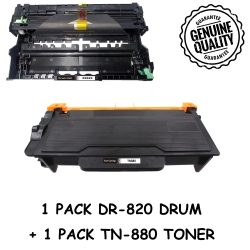 BESTONER Brother 1Drum + 1 Toner Dr820/dr-820/tn880/tn-880/tn880/tn850 (Toner & Drum Combo) Compatible Brother Hl-L6200 L6300 L5100 Mfc-L5700 L5800