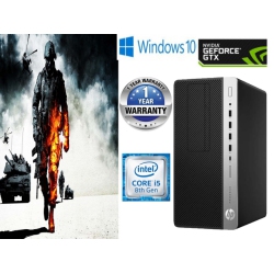 HP Refurbished (Good) - Gaming PC - Prodesk 600 G4 Sff Desktop - Intel Core I5 8500 3Ghz 32 GB, 256GB SSD Nvme SSD, Windows 10 Pro New - Nvidia Gt