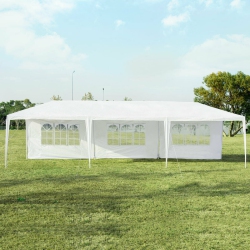 GYMAX 10'x30' Heavy-Duty Gazebo Wedding Canopy Party Pavilion Outdoor