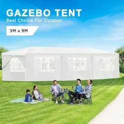 GYMAX 10'x30' Outdoor Heavy-Duty Gazebo Wedding Canopy Party Pavilion