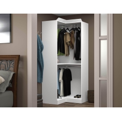 MODUBOX Versatile 36” Corner Closet Organizer - In White