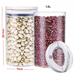 SUNWEALTH 1.5L Airtight High Borosilicate Glass Cylinder - 2 Pieces Set