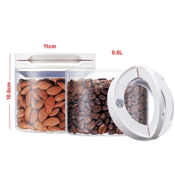 SUNWEALTH 0.5L Airtight High Borosilicate Glass Cylinder - 2 Pieces Set