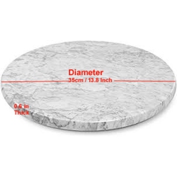 SUNWEALTH EZ LIVING Sunwealth Natural Marble Pastry Board - 35Cm Diameter