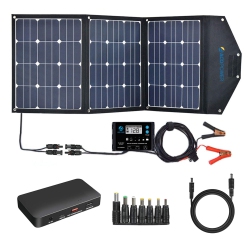 ACOPOWER Ltk 120W Foldable Solar Panel Kit With Included Proteusx 20A Charge Controller
