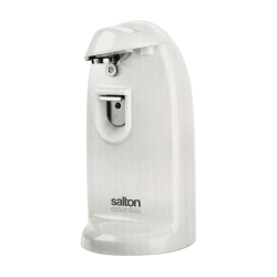 SALTON ESSENTIALS - Electric Can Opener With Integrated Bottle Opener And Sharpener In White