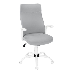 MONARCH Office Chair Swivel Ergonomic Armrests Computer Desk Work Metal In White