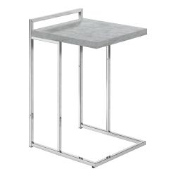 MONARCH Accent Table - 25"h / Cement / Chrome Metal In Grey