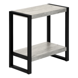MONARCH Accent Table - Grey Reclaimed Wood-Look / Metal In Black