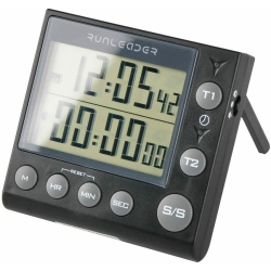 RUNLEADER Digital Lcd 2-Channel Count Up/down Kitchen Timer \w Clock, Led Alert, Adjustable Volume, for Cooking, Baking, Frying, Stewing, Toasting