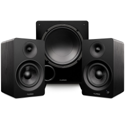 FLUANCE Ai61 Powered 6.5" Stereo Bookshelf Speakers, Db10 10" Powered Subwoofer, 15Ft Rca Subwoofer Cable
