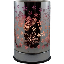 ACE Touch Sensor Lamp -Silver Butterfly W/scented Oil Holder 35W