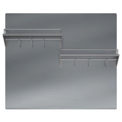 ANCONA 36" Stainless Steel Backsplash With Two-Tiered Shelf And Rack