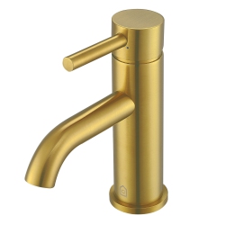 ANCONA Valencia Series Single Lever Bathroom Faucet In Brushed In Gold