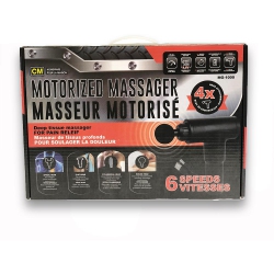 CM HOUSEWARE Cm Motorized 6-Speed Deep Tissue Massager - for Pain Relief (4 X Head Attachments)