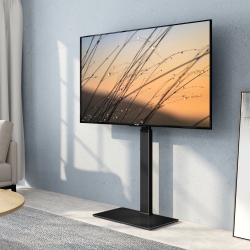 FITUEYES Floor Swivel 32 to 65 Inch Tv Stand \w 60 Degree Swivel Mount & 6 Level Height Adjustable Up to 54.6" & Vesa 600X400 & Cable Management &