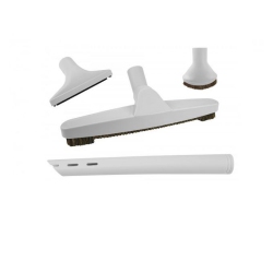 JOHNNYVAC Universal 1 & 1/4 Inch Size Central Vacuum Brush Kit - Floor Brush - Dusting Brush - Upholstery Brush - Crevice Tool