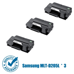 PRINTER PRO 3 Pack Samsung Mlt-D205L (D205/mltd205/mlt-D205) Compatible Toner Cartridge-Samsung Printer Ml-3300/3310/3710/3712/3312