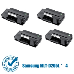 PRINTER PRO 4 Pack Samsung Mlt-D205L (D205/mltd205/mlt-D205) Compatible Toner Cartridge-Samsung Printer Ml-3300/3310/3710/3712/3312