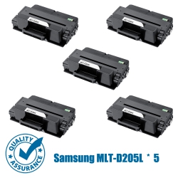PRINTER PRO 5 Pack Samsung Mlt-D205L (D205/mltd205/mlt-D205) Compatible Toner Cartridge-Samsung Printer Ml-3300/3310/3710/3712/3312