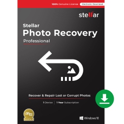 STELLARDATARECOVERY Stellar Photo Recovery Software | Windows | Professional| Recover Deleted Photos | 1 PC 1 Year |- Digital Download