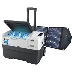 LIONCOOLER Combo, X30A Portable Solar Fridge/freezer (32 Quarts) And 90W Solar Panel