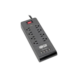 TRIPP LITE Surge Protector Power Strip 8 Blk (Tlp864USBb)