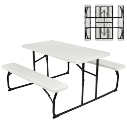 COSTWAY Foldable Picnic Table Bench Set Outdoor Camping for Patio & Backyard
