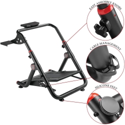 BOOST INDUSTRIES Rc-Gtsws6 Foldable Height Adjustable Racing Wheel Stand (Includes Gear Shifter Mount)