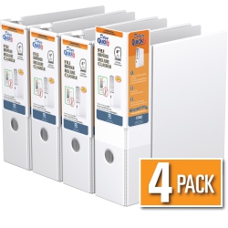 QUICKFIT Davis Group Davis Group ® Heavy Duty File Binder Quickload D Ring, 4 Pack, 4" - In White
