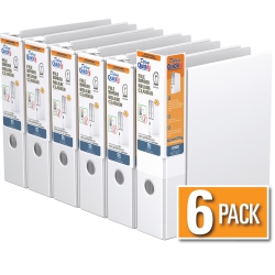 QUICKFIT Davis Group Davis Group ® Heavy Duty File Binder Quickload D Ring, 6 Pack, 3" - In White