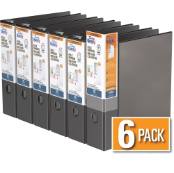 QUICKFIT Davis Group Davis Group ® Heavy Duty File Binder Quickload D Ring, 6 Pack, 3" - In Black