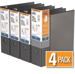 QUICKFIT Davis Group Davis Group ® Heavy Duty File Binder Quickload D Ring, 6 Pack, 4" - In Black