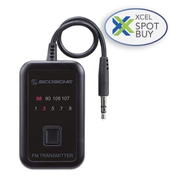 SCOSCHE Fm Transmitter Universal With Built-In Aux 3.5MM Cable 20 Frequencies (Requires 2 Aaa Batteries Not Included)