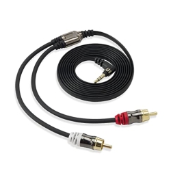 SCOSCHE Aux 3.5MM to Rca Audio Cable Premium 6Ft In Black