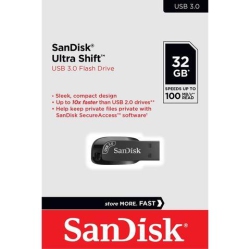 SANDISK - Flash Drive 32GB Ultra Shift USB 3.0 In Black