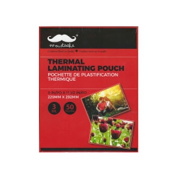 MOUSTACHE Thermal Laminating Pouch, 50/pack - ® - Letter Size, 3 Mil