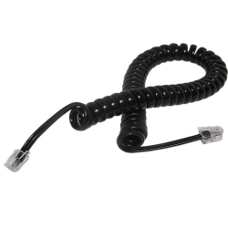 HYFAI Telephone Cord, Phone Handle Cord, Handset Cable Cord, Landline Phone Handset Cable Cord Rj9 4P4C 15 Ft In Black