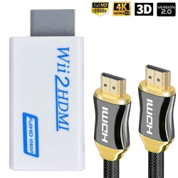 ISTAR Wii to HDMI Converter 1080P 3, 5MM Audio Jack High Speed Wii HDMI Output Cable Compatible With Wii HDtv