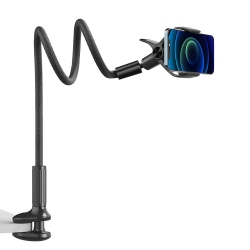 SAVEONMANY 37.4 Inch Gooseneck Bed Phone Holder Flexible Lazy Long Arm Phone Mount Stand