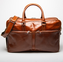 HIDES CANADA Hides Messenger Slim Leather Laptop Travel School Briefcase 17", Serena In Brown