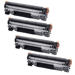 TONER4U - 4 Pack Compatible Cf283A Toner Cartridge for HP 83A (Cf283A) Laserjet Pro Mfp M127Fn, M127Fw, M125Nw, M125Rnw