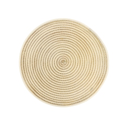 MAISON CONCEPTS Woven Round Shimmer Placemat (Gold) - Set Of 12