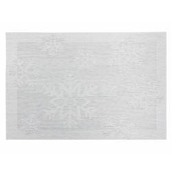 MAISON CONCEPTS Vinyl Placemat (Snowflakes) (Silver) - Set Of 12