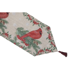 MAISON CONCEPTS Tapestry Table Runner (Red Cardinal) (54")