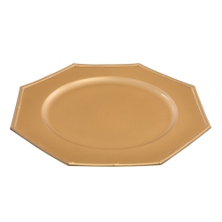 MAISON CONCEPTS Charger Plate (Octagon) (Gold) (13") - Set Of 6