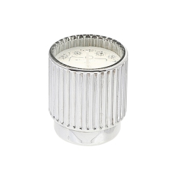 MAISON CONCEPTS 4.6OZ Ribbed Electroplated Scented Candle (Winter Berry) - Set Of 2 In Silver